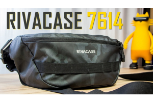 Rivacase 7614 - вместительная слинг сумка в стиле милитари! Обзор поясной сумки